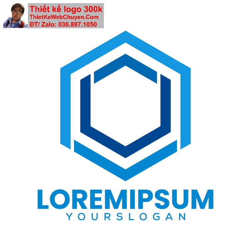 thiết kế logo hình lục giác