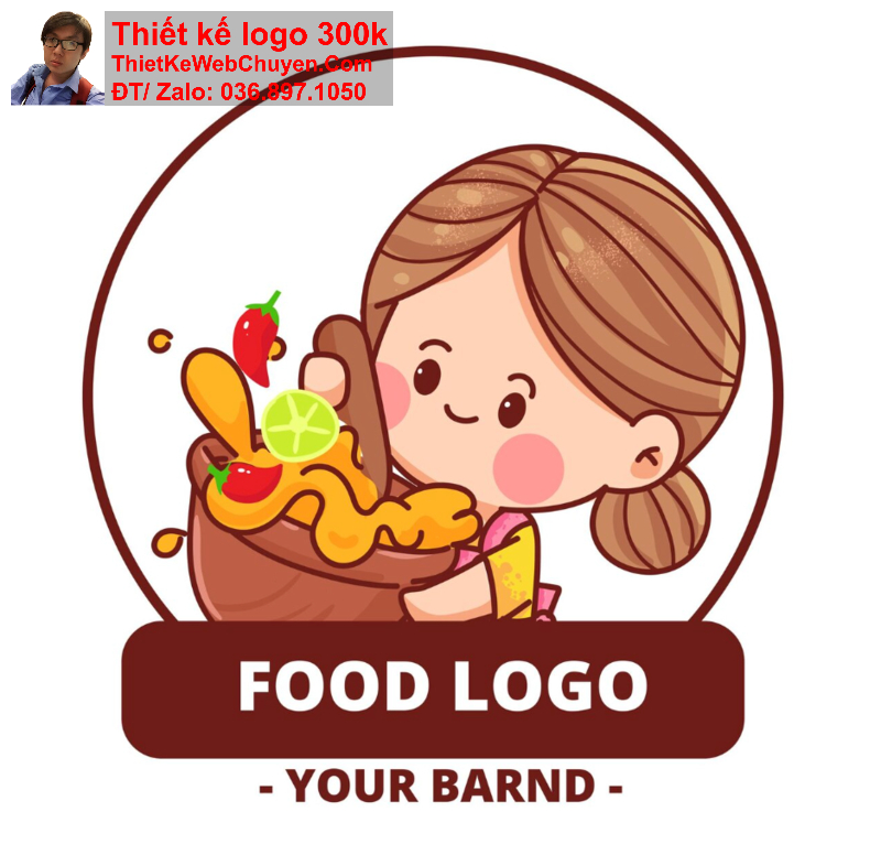 Thiết kế logo bánh tráng trộn Thiết kế logo bánh tráng trộn