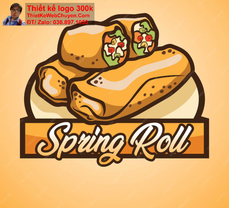 Thiết kế logo bánh tráng trộn Thiết kế logo bánh tráng trộn