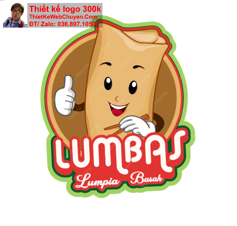 Thiết kế logo bánh tráng trộn Thiết kế logo bánh tráng trộn