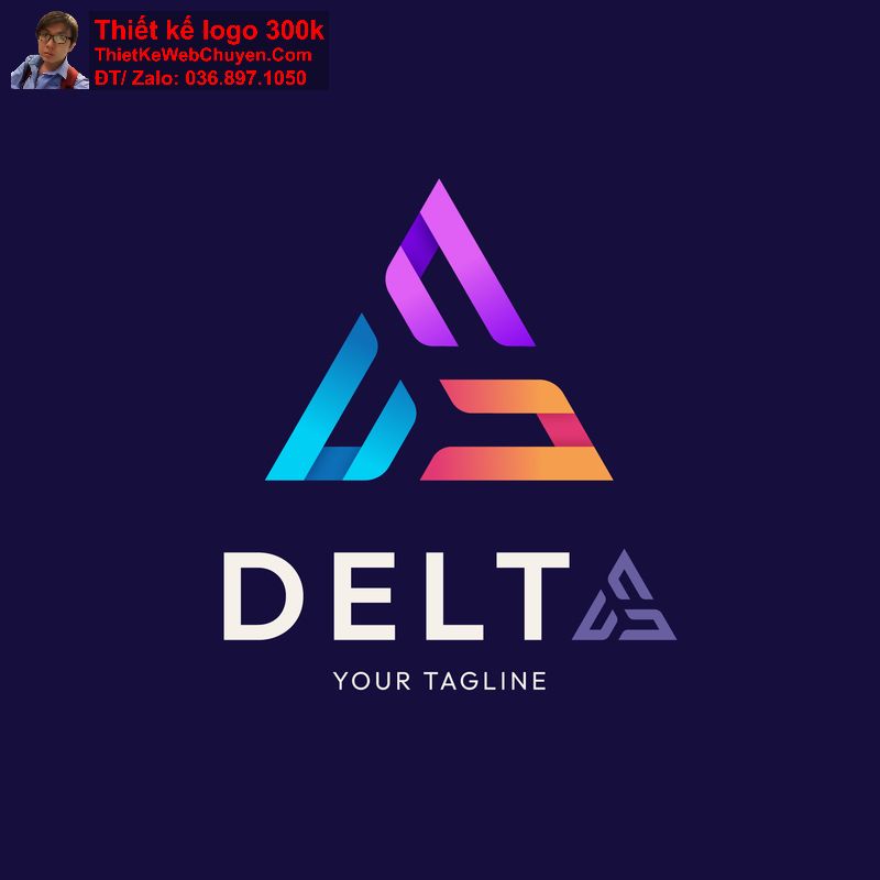 thiết kế logo hình tam giác