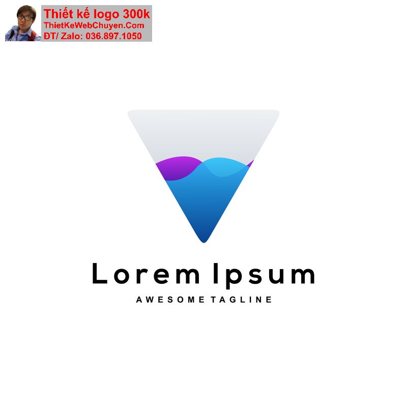 thiết kế logo hình tam giác