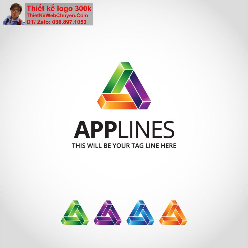 thiết kế logo hình tam giác
