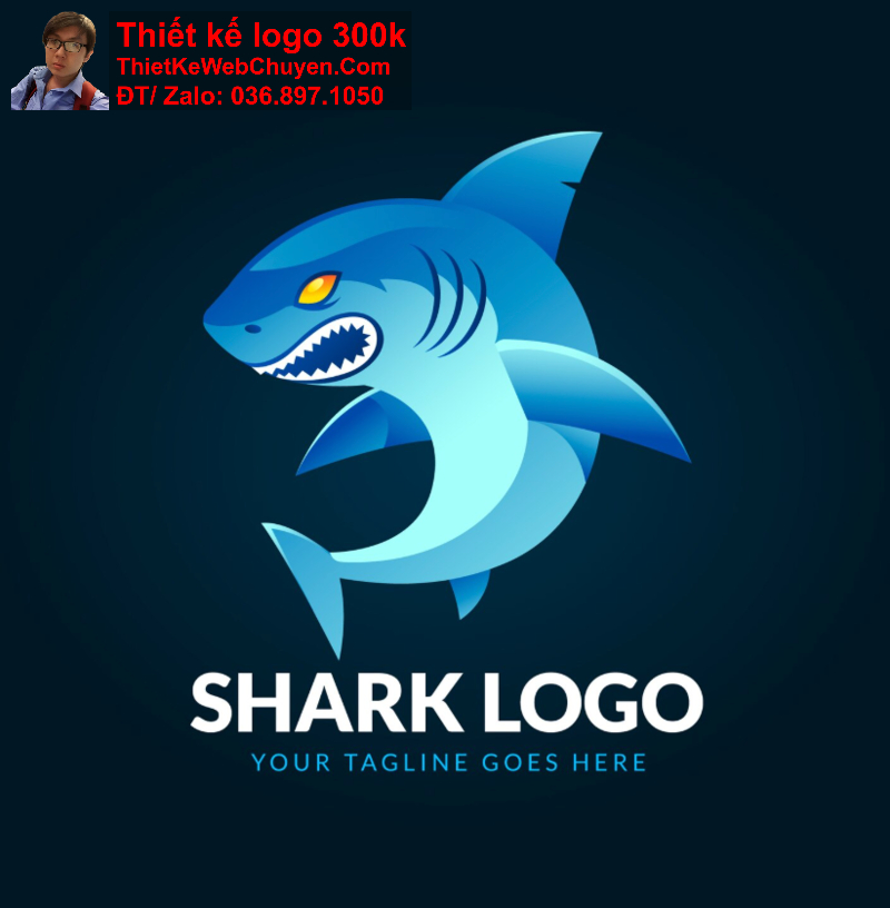 Thiết kế logo cá mập độc đáo Thiết kế logo cá mập độc đáo