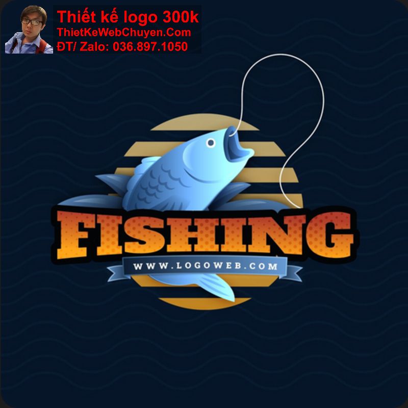 thiết kế logo câu cá thiết kế logo câu cá