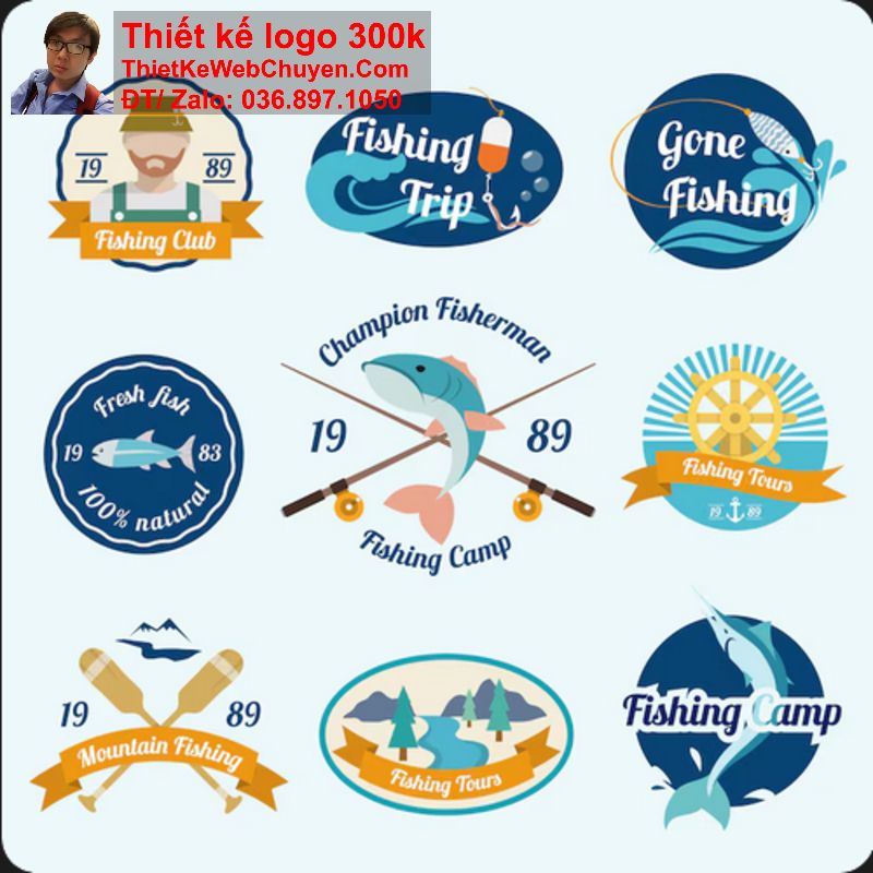 thiết kế logo câu cá thiết kế logo câu cá
