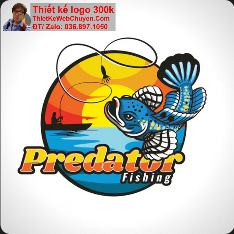 thiết kế logo câu cá thiết kế logo câu cá