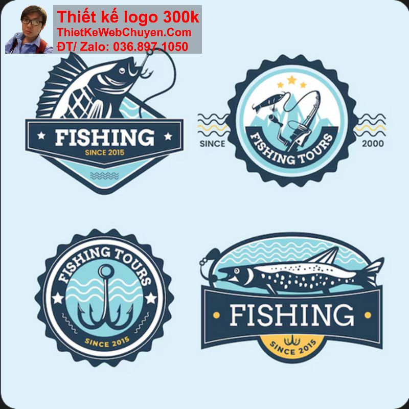 thiết kế logo câu cá thiết kế logo câu cá
