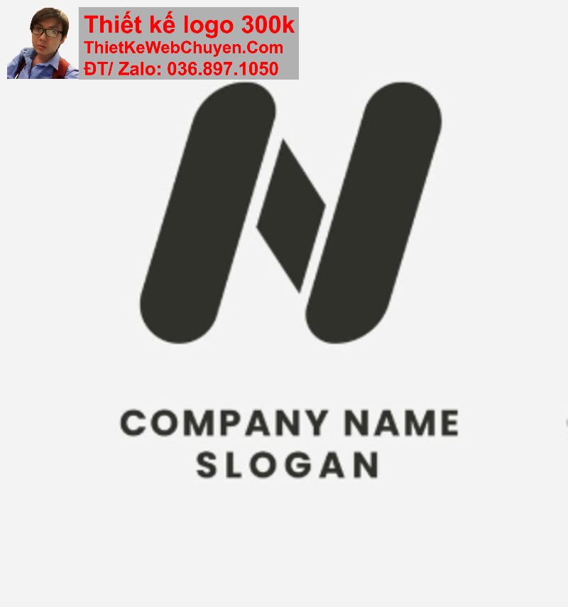 thiết kế logo chữ N cách điệu