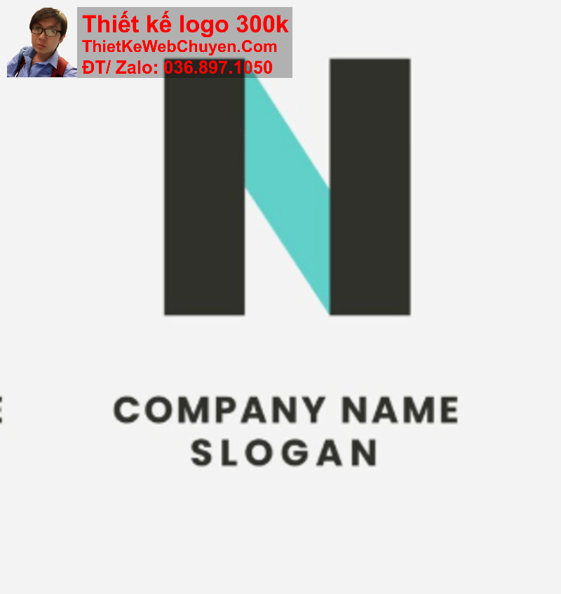 thiết kế logo chữ N cách điệu