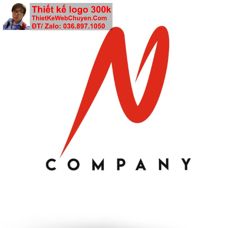 thiết kế logo chữ N cách điệu