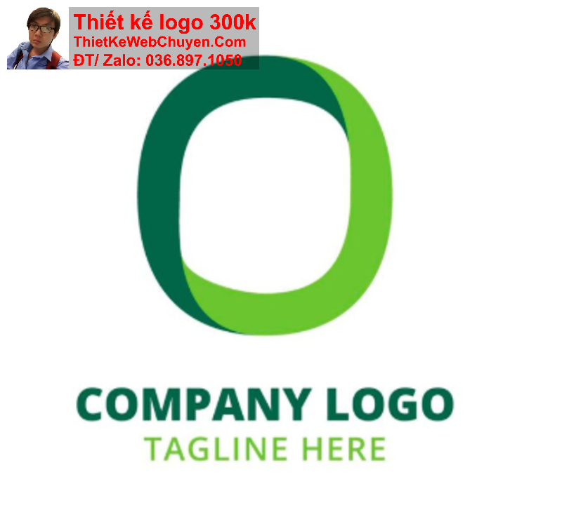 thiết kế logo chữ O cách điệu