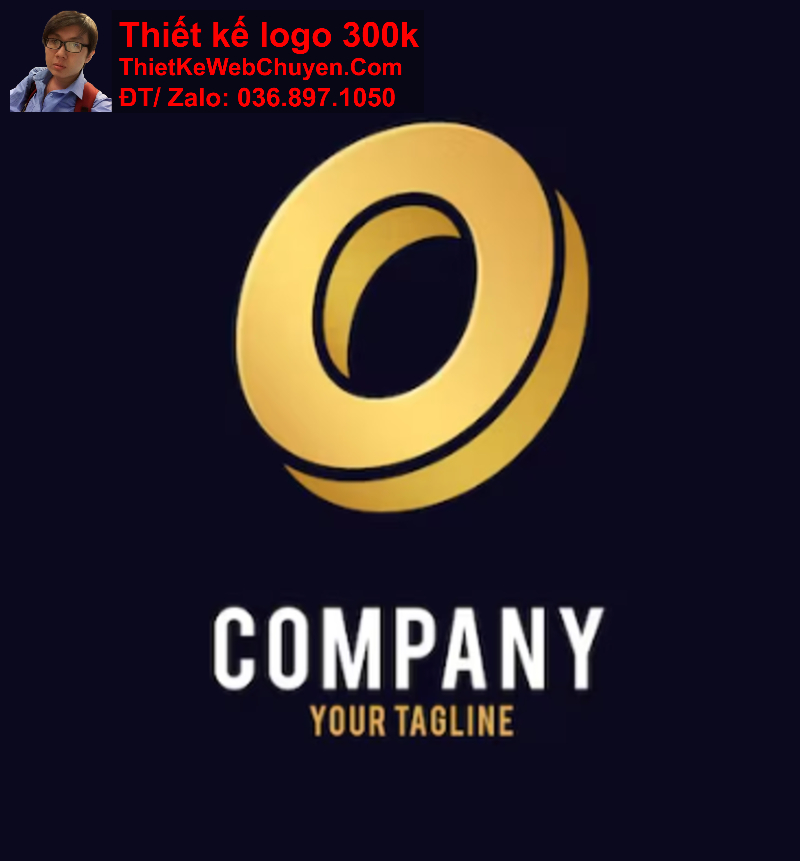 thiết kế logo chữ O cách điệu
