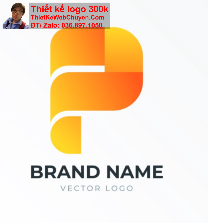 thiết kế logo chữ P cách điệu
