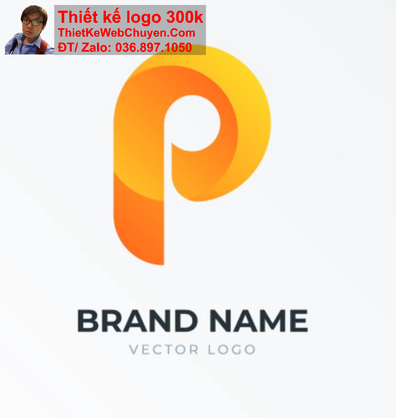 thiết kế logo chữ P cách điệu