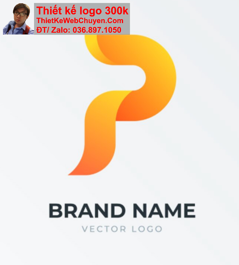thiết kế logo chữ P cách điệu