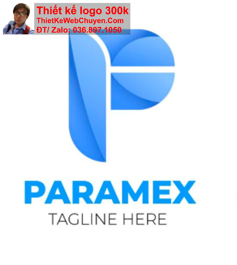 thiết kế logo chữ P cách điệu