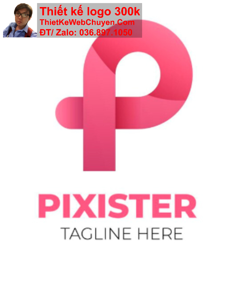 thiết kế logo chữ P cách điệu