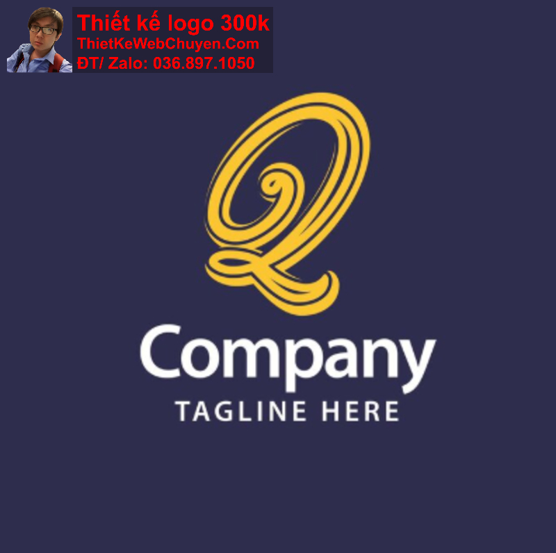 thiết kế logo chữ Q cách điệu