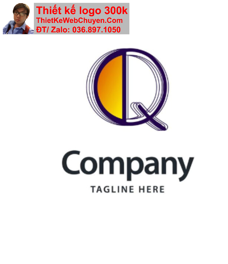 thiết kế logo chữ Q cách điệu