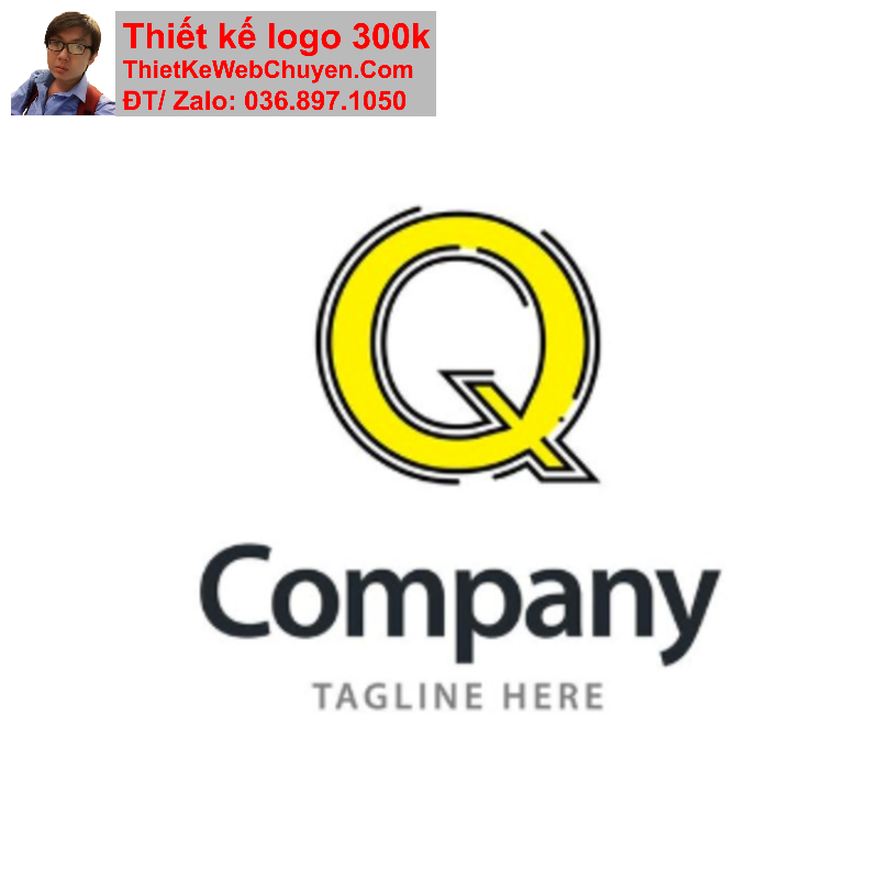 thiết kế logo chữ Q cách điệu