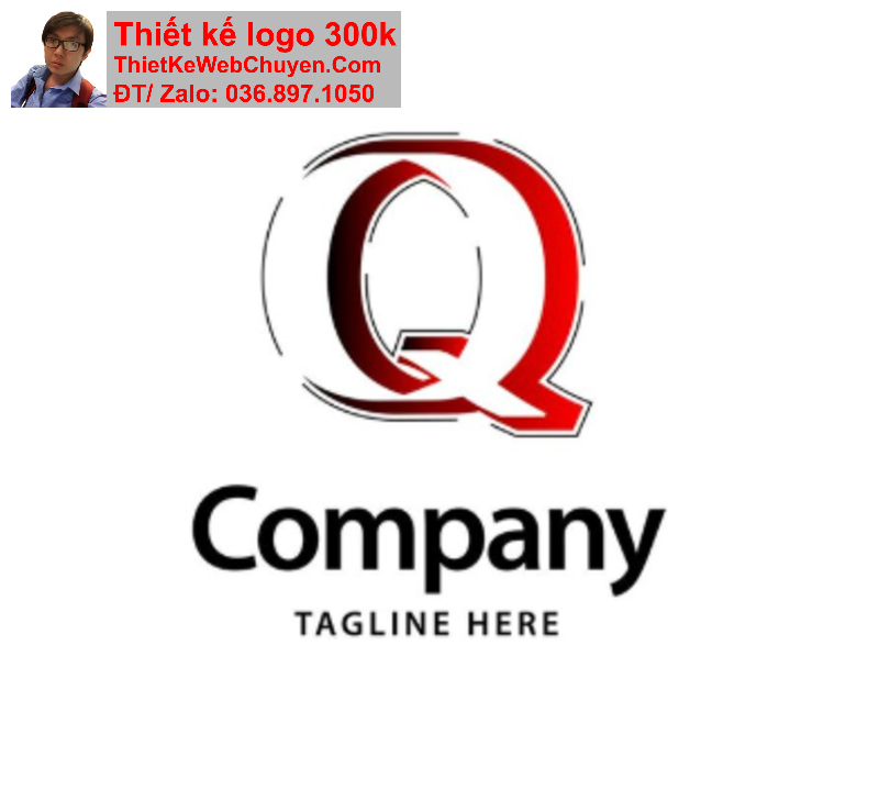 thiết kế logo chữ Q cách điệu