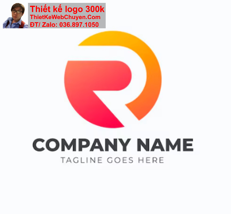 thiết kế logo chữ R cách điệu