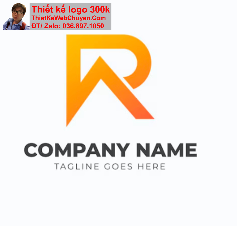 thiết kế logo chữ R cách điệu