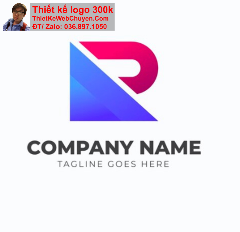 thiết kế logo chữ R cách điệu