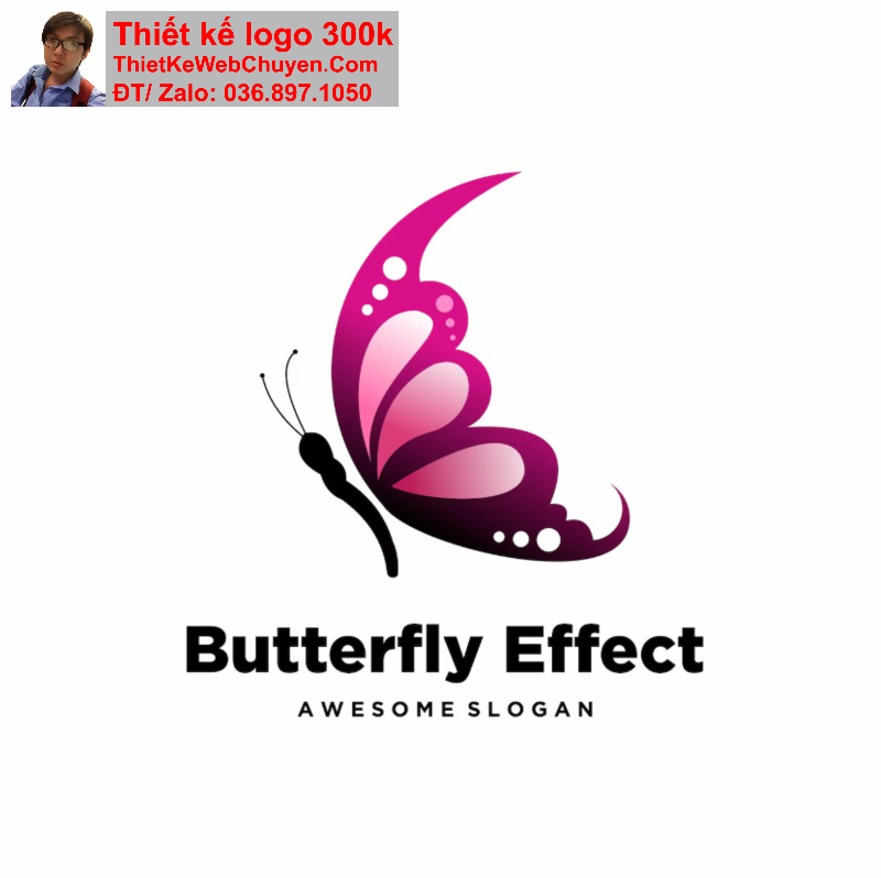 Thiết kế logo con bướm đẹp mắt Thiết kế logo con bướm đẹp mắt