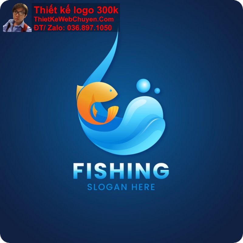 thiết kế logo con cá