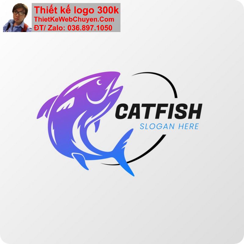 thiết kế logo con cá