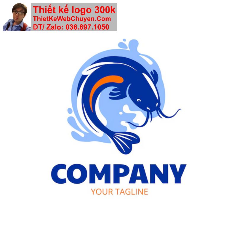 thiết kế logo con cá