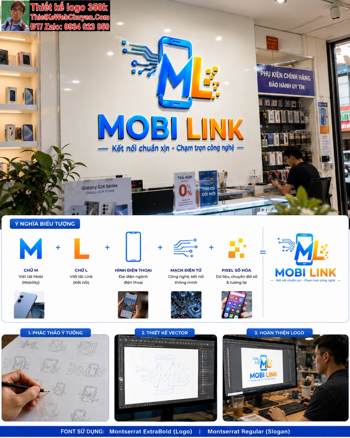 thiết kế logo cửa hàng điện thoại