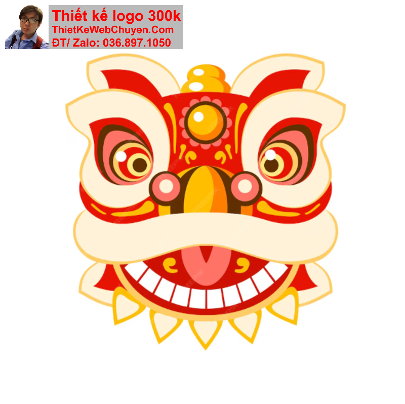 Thiết kế logo đầu lân Thiết kế logo đầu lân