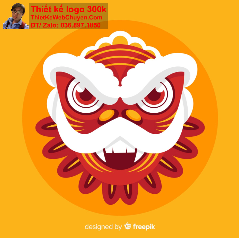 Thiết kế logo đầu lân Thiết kế logo đầu lân