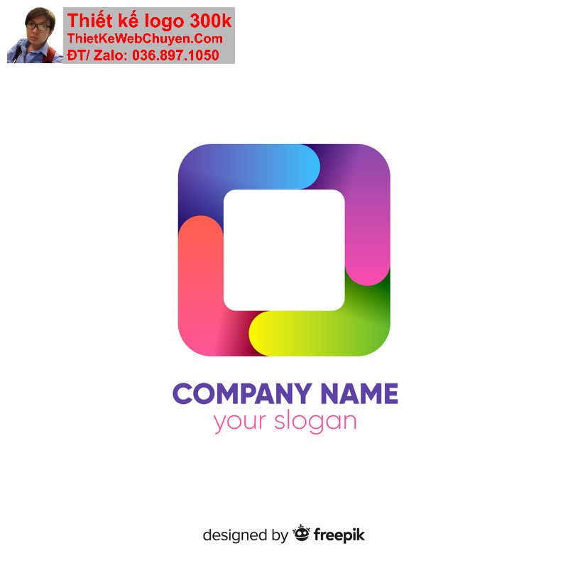 thiết kế logo hình vuông