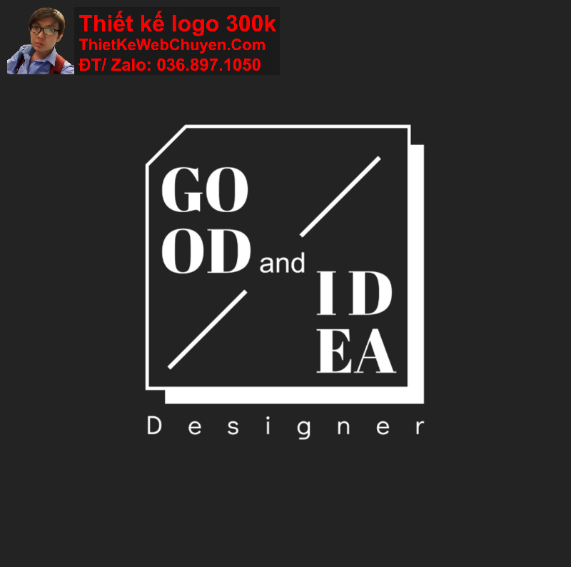 thiết kế logo màu đen trắng