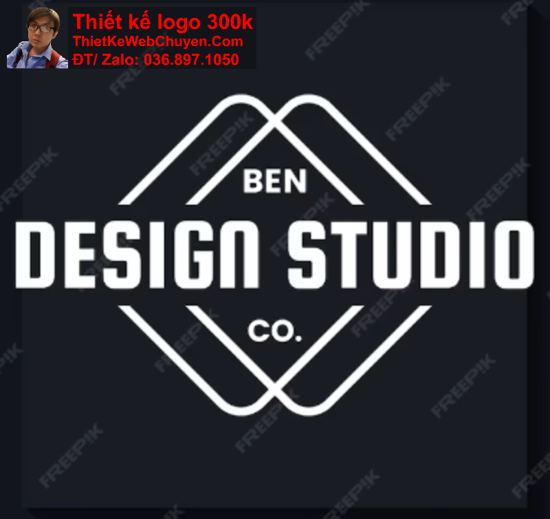thiết kế logo màu đen trắng