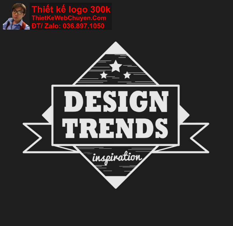 thiết kế logo màu đen trắng