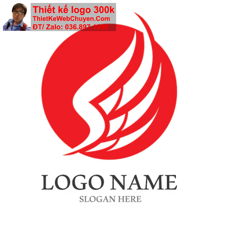 thiết kế logo màu đỏ