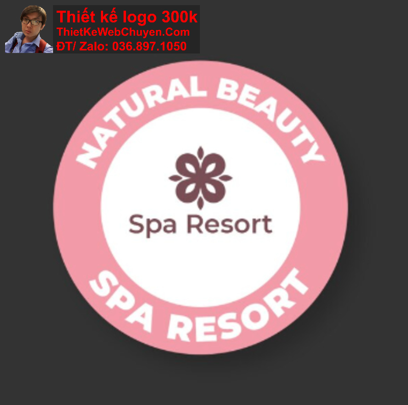 thiết kế logo màu hồng