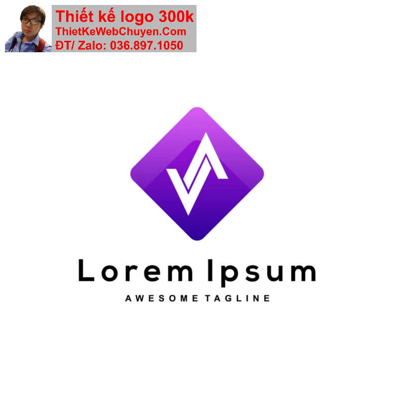 thiết kế logo màu tím