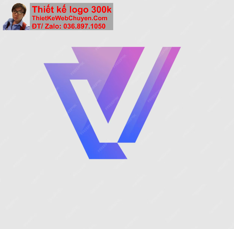 thiết kế logo màu tím