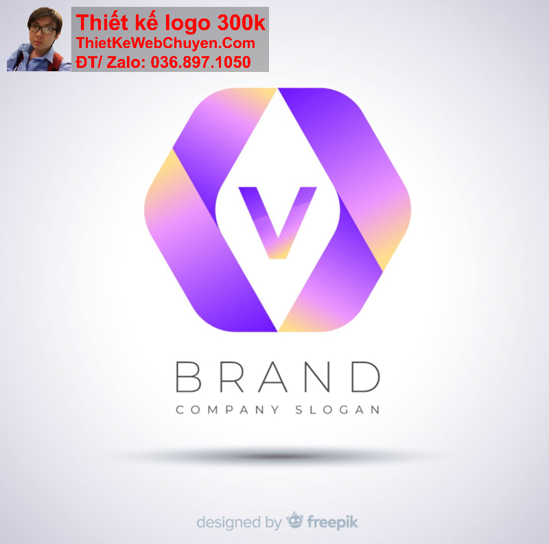 thiết kế logo màu tím