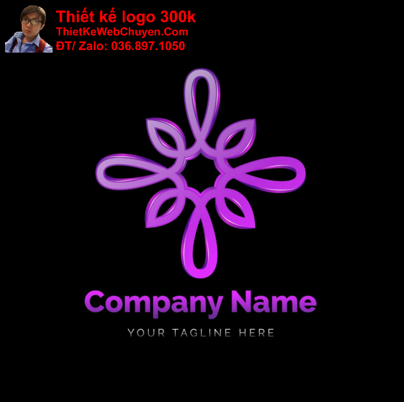 thiết kế logo màu tím