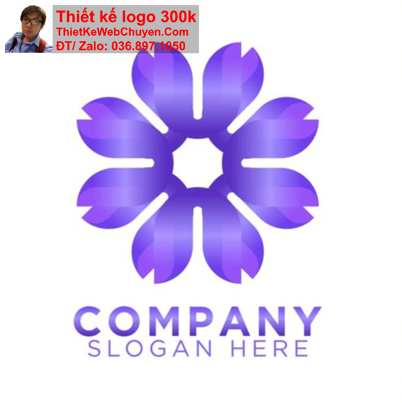 thiết kế logo màu tím
