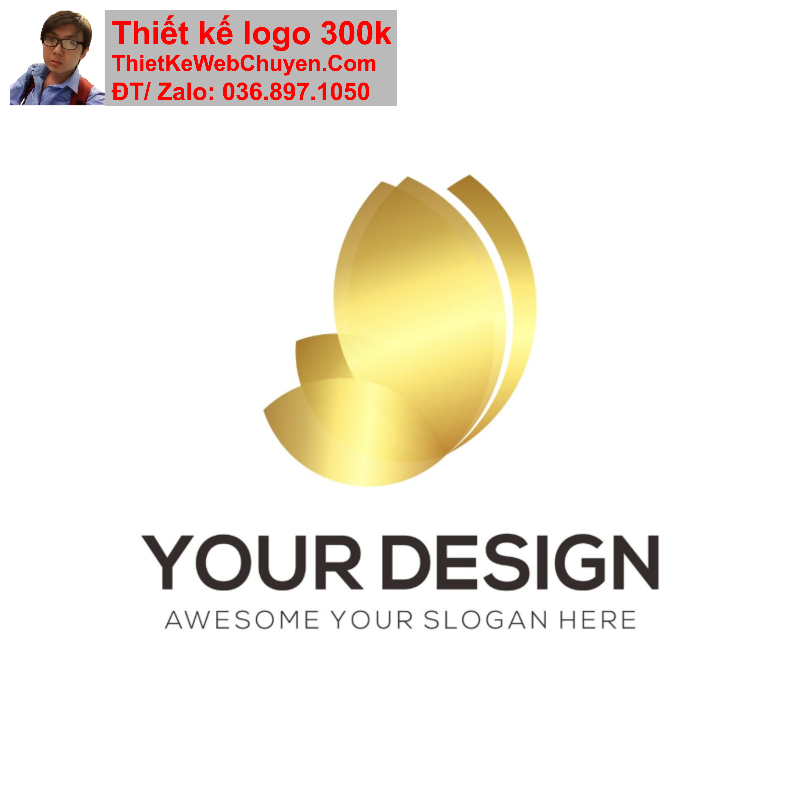thiết kế logo màu vàng
