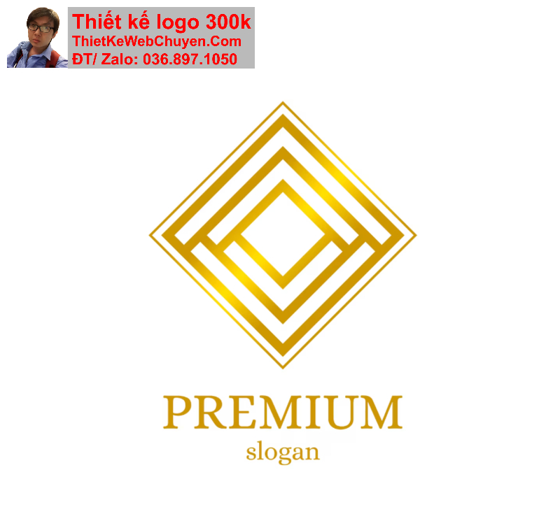 thiết kế logo màu vàng