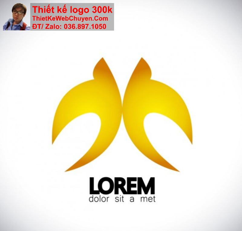 thiết kế logo màu vàng